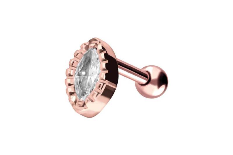 PIERCINGLINE Piercing-Set Titan Ohrpiercing KRISTALLTROPFEN (Mini-Barbells, 1-tlg) von PIERCINGLINE