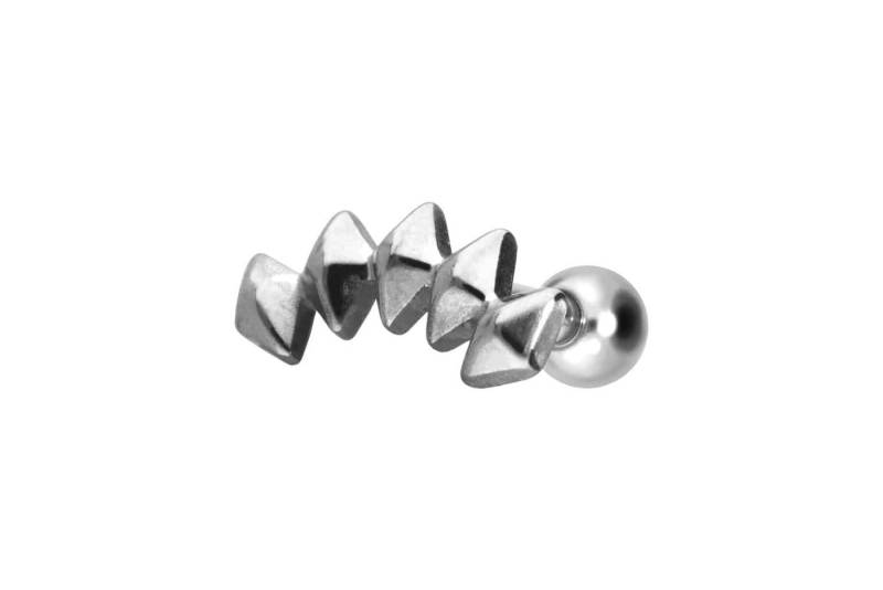 PIERCINGLINE Single-Ohrstecker Titan Ohrpiercing mit Innengewinde 5 RAUTEN (Mini-Barbells / 1 Stk) von PIERCINGLINE