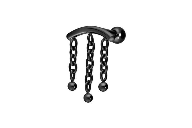 PIERCINGLINE Piercing-Set Titan Ohrpiercing mit Innengewinde BOGEN + 3 KETTEN (Mini-Barbells, 1-tlg) von PIERCINGLINE
