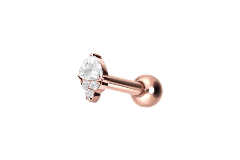 PIERCINGLINE Piercing-Set Titan Ohrpiercing mit Innengewinde EINGEFASSTE KRISTALLE (Mini-Barbells, 1-tlg) von PIERCINGLINE