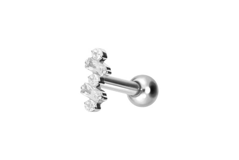 PIERCINGLINE Piercing-Set Titan Ohrpiercing mit Innengewinde EINGEFASSTE KRISTALLE (Mini-Barbells, 1-tlg) von PIERCINGLINE