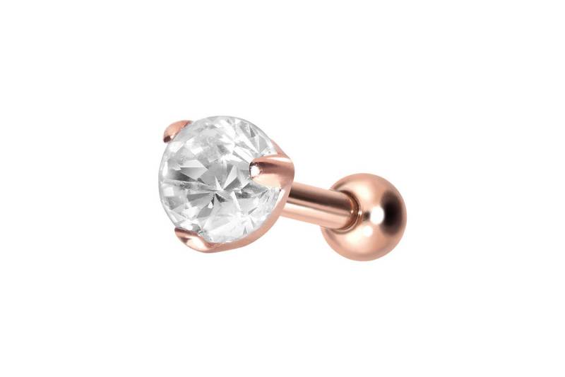 PIERCINGLINE Piercing-Set Titan Ohrpiercing mit Innengewinde EINGEFASSTER KRISTALL (Mini-Barbells, 1-tlg) von PIERCINGLINE