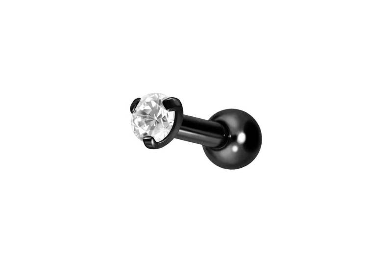 PIERCINGLINE Piercing-Set Titan Ohrpiercing mit Innengewinde EINGEFASSTER KRISTALL (Mini-Barbells, 1-tlg) von PIERCINGLINE