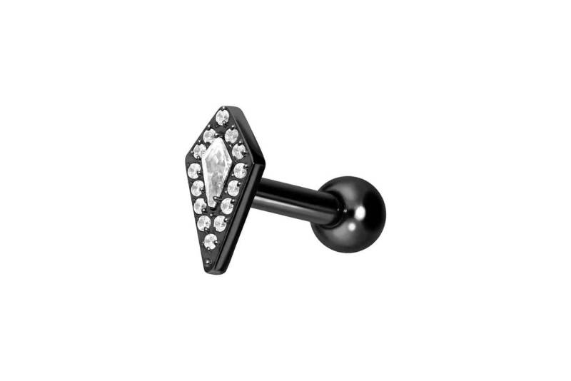 PIERCINGLINE Piercing-Set Titan Ohrpiercing mit Innengewinde KRISTALLSCHILD (Mini-Barbells, 1-tlg) von PIERCINGLINE