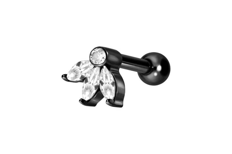 PIERCINGLINE Piercing-Set Titan Ohrpiercing mit Innengewinde LOTUSBLÜTE (Mini-Barbells, 1-tlg) von PIERCINGLINE