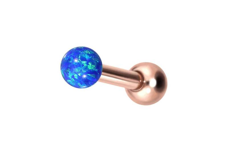 PIERCINGLINE Piercing-Set Titan Ohrpiercing mit Innengewinde SYNTHETISCHER OPAL (Mini-Barbells / 1 Stk) von PIERCINGLINE
