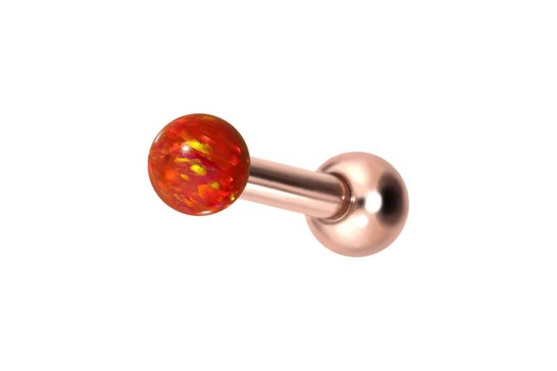 PIERCINGLINE Single-Ohrstecker Titan Ohrpiercing mit Innengewinde SYNTHETISCHER OPAL (Mini-Barbells / 1 Stk) von PIERCINGLINE
