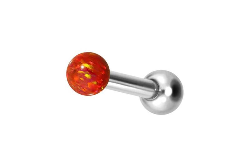 PIERCINGLINE Single-Ohrstecker Titan Ohrpiercing mit Innengewinde SYNTHETISCHER OPAL (Mini-Barbells / 1 Stk) von PIERCINGLINE