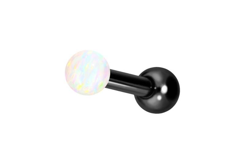 PIERCINGLINE Single-Ohrstecker (Mini-Barbells, Titan Ohrpiercing mit Innengewinde SYNTHETISCHER OPAL) von PIERCINGLINE