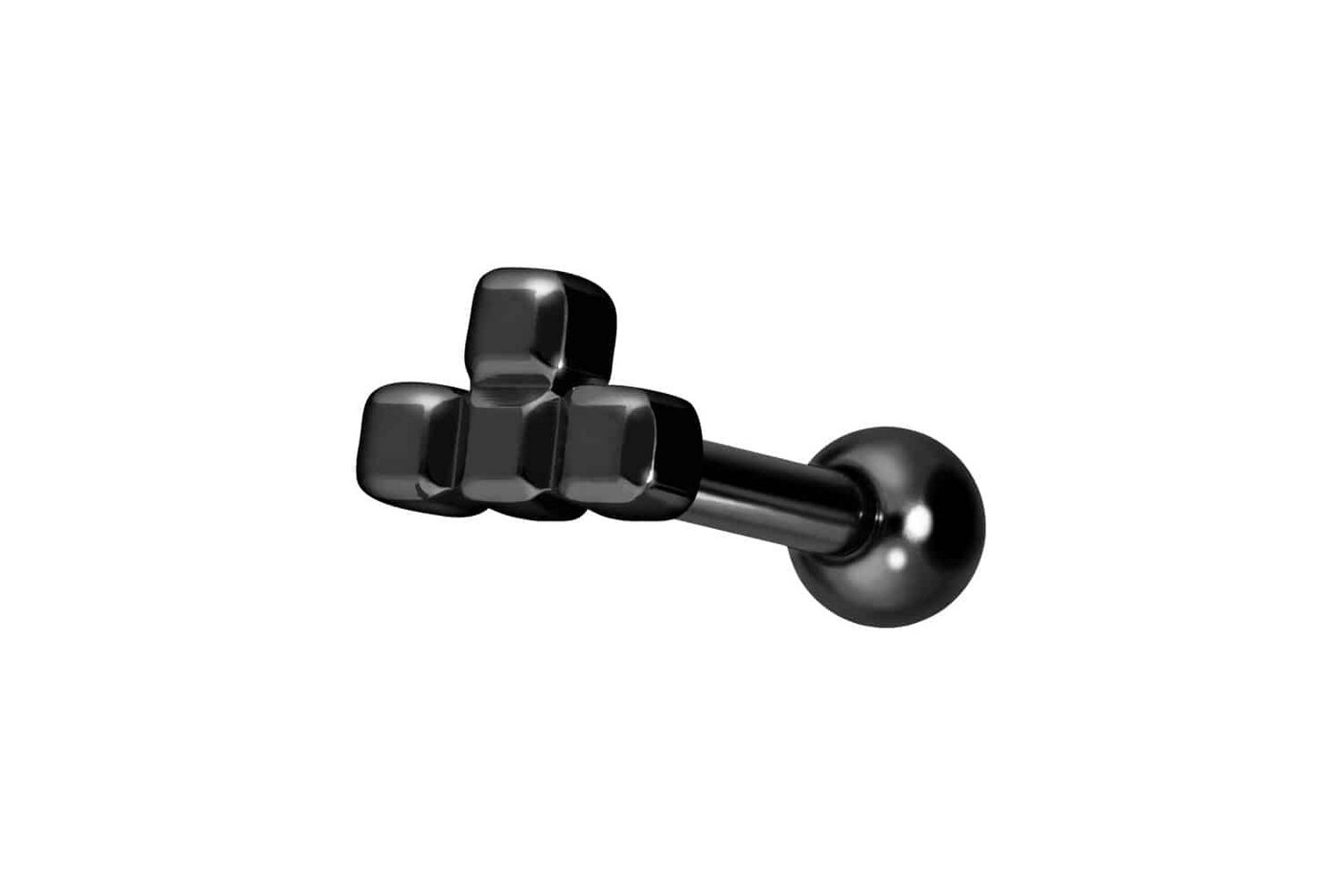 PIERCINGLINE Single-Ohrstecker Titan Ohrpiercing mit Innengewinde T-FORM (Mini-Barbells / 1 Stk) von PIERCINGLINE