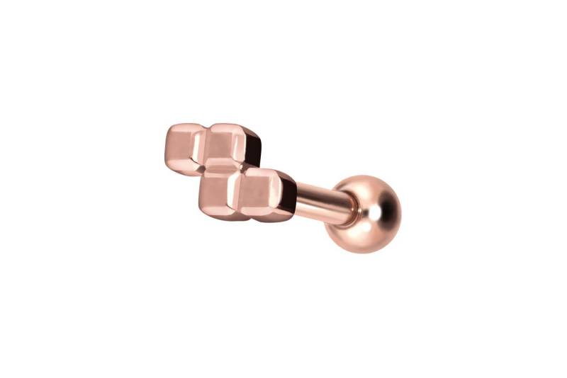PIERCINGLINE Single-Ohrstecker Titan Ohrpiercing mit Innengewinde Z-FORM (Mini-Barbells / 1 Stk) von PIERCINGLINE