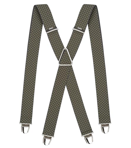 Pierrot Hosenträger für Herren Breit Made in Germany/France - Ultrastarker Gummizug & 4 Extra Starke X-Clips - Verstellbare Länge bis zu 130cm - Garantie auf Lebenszeit von Pierrot