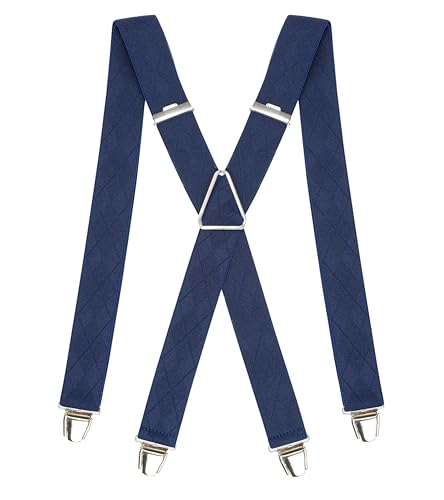 Pierrot Hosenträger für Herren Breit Made in Germany/France - Ultrastarker Gummizug & 4 Extra Starke X-Clips - Verstellbare Länge bis zu 130cm - Garantie auf Lebenszeit von Pierrot