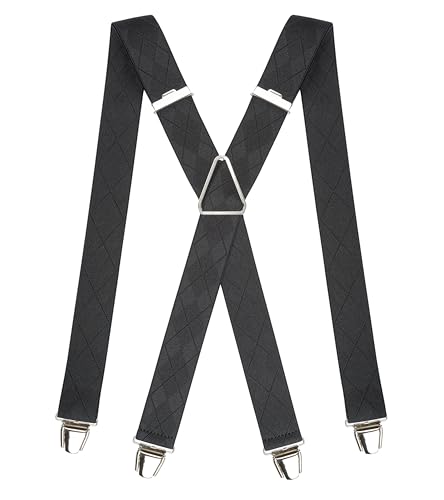 Pierrot Hosenträger für Herren Breit Made in Germany/France - Ultrastarker Gummizug & 4 Extra Starke X-Clips - Verstellbare Länge bis zu 130cm - Garantie auf Lebenszeit von Pierrot