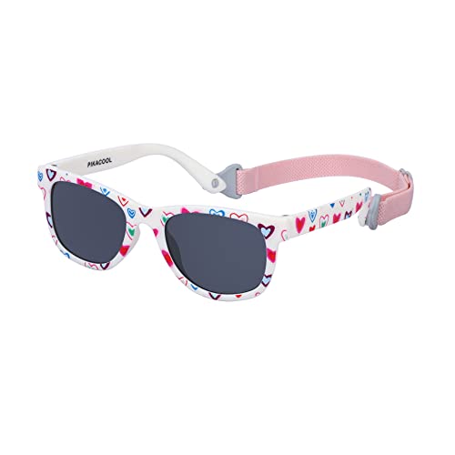 PIKACOOL Baby Mädchen Jungen Sonnenbrille mit Riemen für Alter 0-24 Monate von PIKACOOL