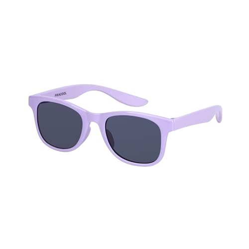 PIKACOOL Kinder Sonnenbrille mit Bügel UV400-schützender TPE-Rahmen für Jungen und Mädchen 4-10 Jahre alt Violett von PIKACOOL