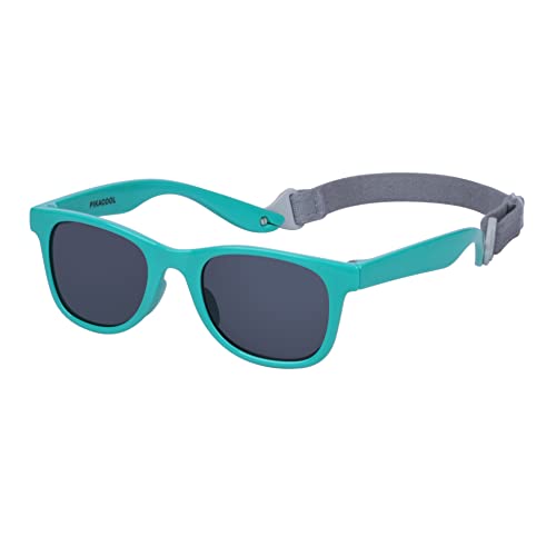 PIKACOOL Sonnenbrille mit Gurt für Kinder Jungen Mädchen Kleinkinder TPE-Rahmen UV400-Schutz geeignet für Kinder im Alter von 2–6 Jahren, Grün von PIKACOOL