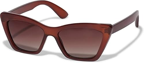 PILGRIM, DAKOTA eckige Cat-Eye-Sonnenbrille braun, Polarisierte Damen Sonnenbrille mit UV400 Schutz von PILGRIM