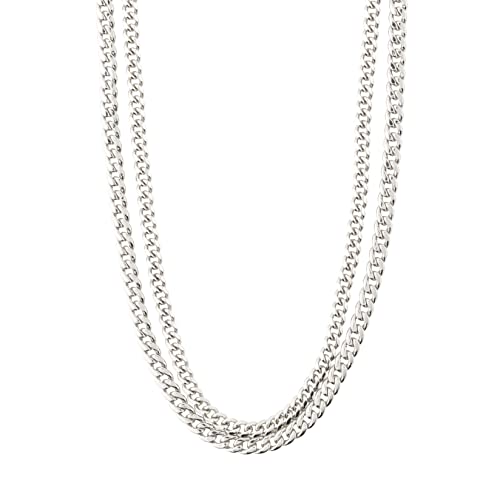 PILGRIM BLOSSOM recycelte Panzerhalskette, 2-in-1-Set, versilbert PILGRIM BLOSSOM recycelte Panzerhalskette, 2-in-1-Set, versilbert von PILGRIM
