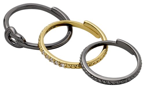 PILGRIM Jewelry Damen Ring Messing Kristall Stackable Rings 0.4 cm weiß 321427014 von PILGRIM