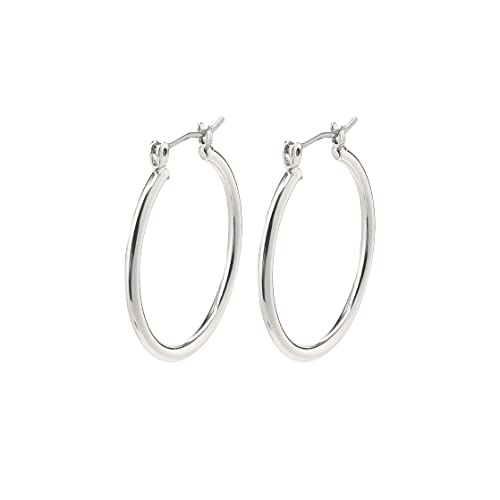 Pilgrim Creolen Ohrringe - Layla - Versilbert, 28 mm von PILGRIM