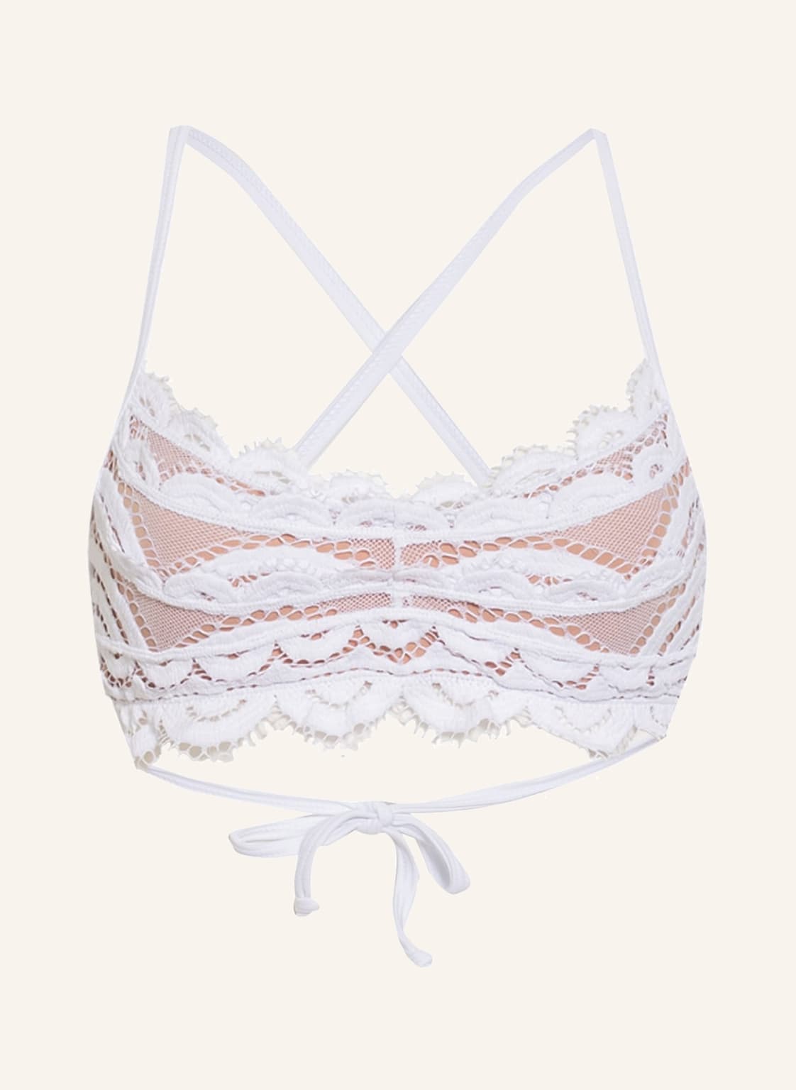 Pilyq Bralette-Bikini-Top Waterlily weiss von PILYQ