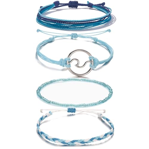 PINCHUAN Strand Sommer Knöchel Armband für Frauen Handgemachte Geflochtene Verstellbare Schnur Fußkettchen Wasserdicht Surfer Armband Verstellbares Seil Kein Edelstein PINCHUAN Strand Sommer Knöchel Armband für Frauen Handgemachte Geflochtene Verstellbare Schnur Fußkettchen Wasserdicht Surfer Armband Verstellbares Seil Kein Edelstein von PINCHUAN