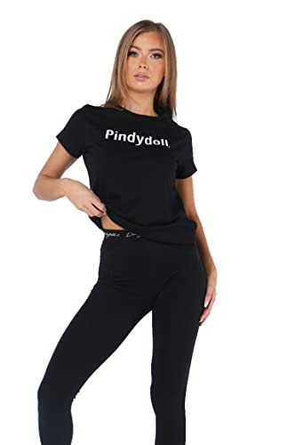 PINDYDOLL Damen 2er-Pack T-Shirts, Madison Schwarz & Grau, 40 von PINDYDOLL