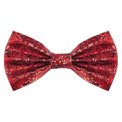 PINEPAN Vorgebundene Fliege Herren Fliege Einfarbig Hals Fliege Verstellbare Länge Formelle Fliege für Hochzeitsparty Rot von PINEPAN