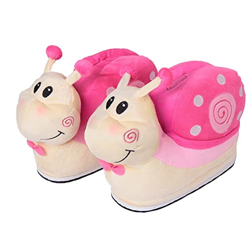 PINGESILU Damen niedliche Cartoon Schnecke Hausschuhe Weiche Plüsch Winter Mode warme Hausschuhe von PINGESILU