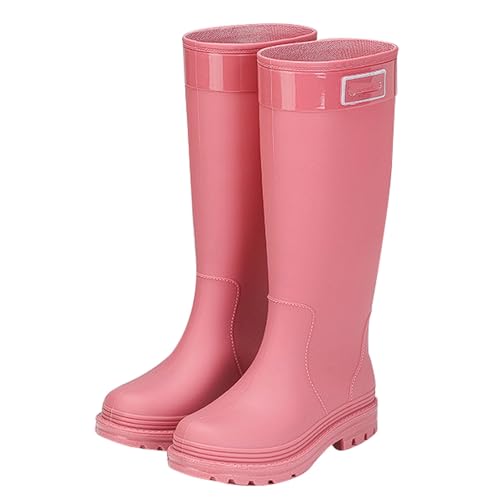 PINGSHI Boutique UK Rutschfeste warme Winterstiefel, wasserdichte, modische Outdoor-Schuhe for Damen mit hohem Schaft und Fleecefutter(Pink 1,41 EU) von PINGSHI Boutique UK
