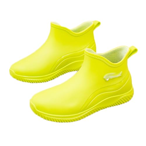 PINGSHI Boutique UK Rutschfeste wasserdichte Regenstiefel for Damen, kurze Sport- und Küchenwasserstiefel mit warmem Futter(Groen,39 EU) von PINGSHI Boutique UK