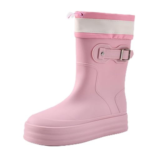 PINGSHI Boutique UK Wasserdichte, leichte Watschuhe mit mittlerem Schnitt for Damen for die Arbeit im Freien zu jeder Jahreszeit, mehrere Farben(Rose,40 EU) von PINGSHI Boutique UK