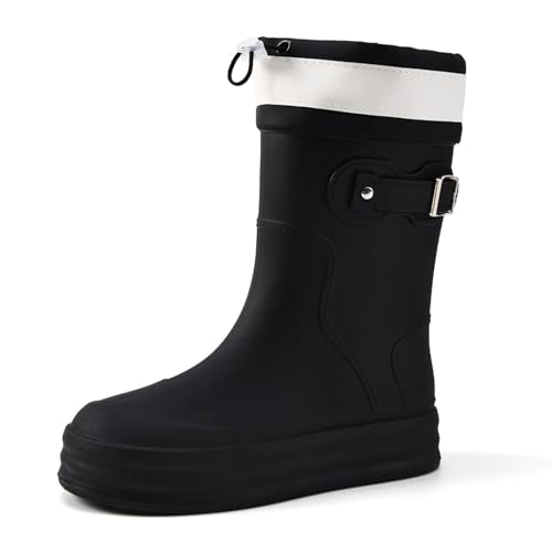 PINGSHI Boutique UK Wasserdichte, leichte Watschuhe mit mittlerem Schnitt for Damen for die Arbeit im Freien zu jeder Jahreszeit, mehrere Farben(Svart,40 EU) von PINGSHI Boutique UK
