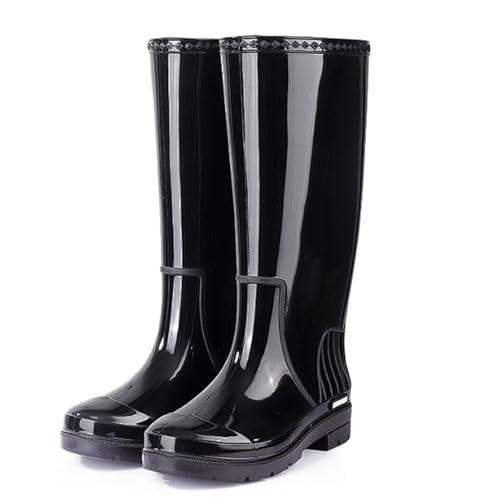 PINGSHI Boutique UK Wasserdichte Regenstiefel mit hohem Schaft und Plüschfutter, rutschfeste, warme Gummiüberschuhe for den Winter, for die Gartenarbeit im Freien und bei kaltem Wetter(Black 1,40 EU) PINGSHI Boutique UK Wasserdichte Regenstiefel mit hohem Schaft und Plüschfutter, rutschfeste, warme Gummiüberschuhe for den Winter, for die Gartenarbeit im Freien und bei kaltem Wetter(Black 1,40 EU) von PINGSHI Boutique UK