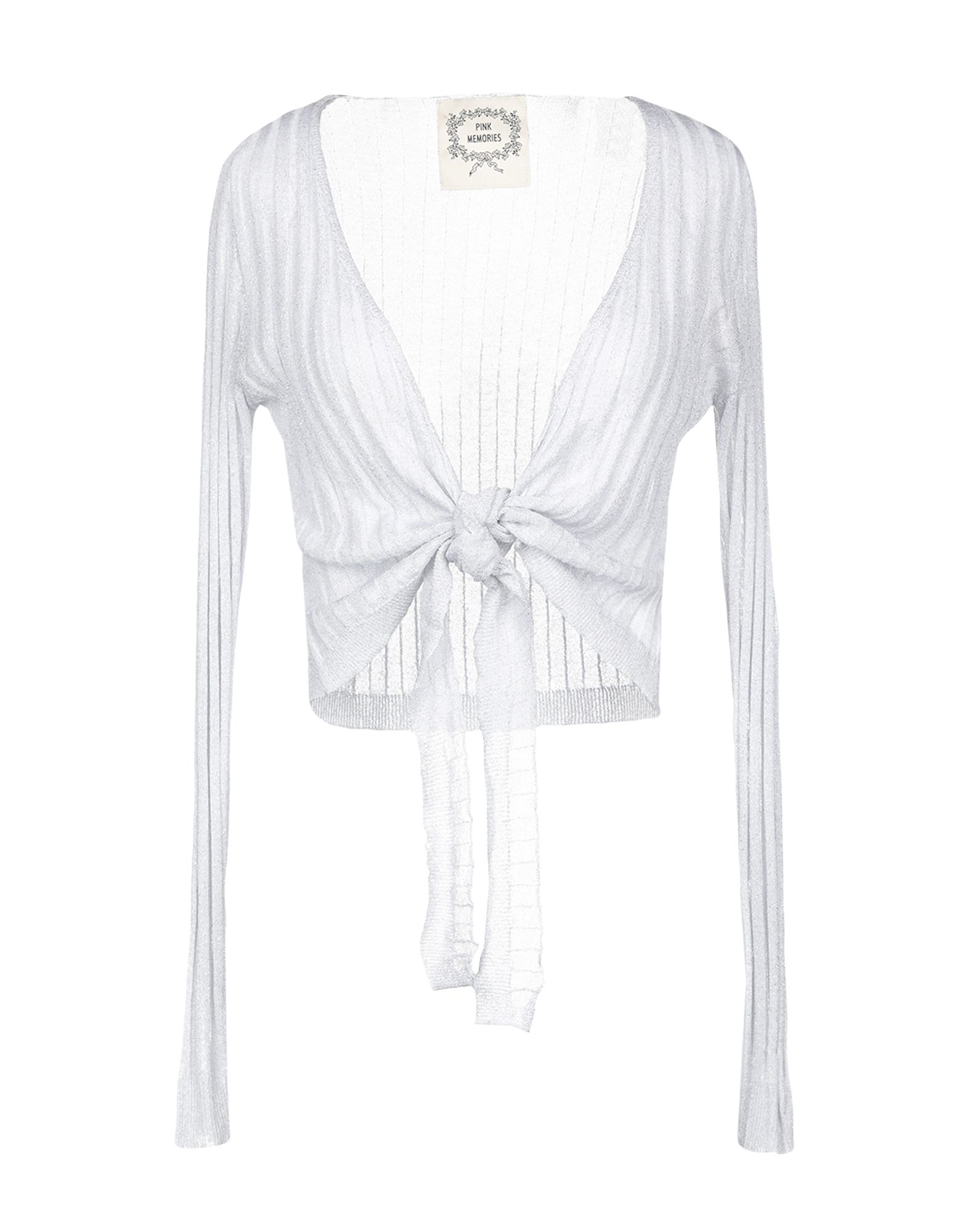 PINK MEMORIES Wickelpullover Damen Silber von PINK MEMORIES