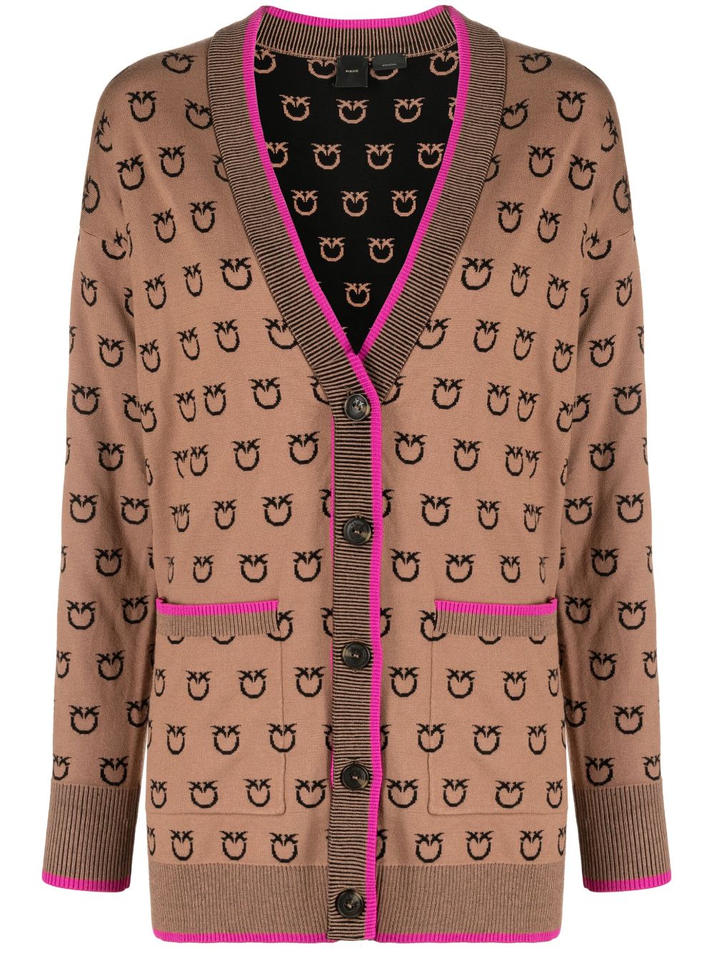 PINKO Cardigan mit Vogel-Motiv - Braun von PINKO