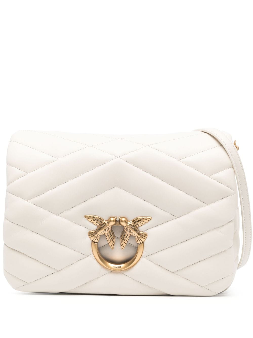 PINKO Classic Love Puff Schultertasche - Weiß von PINKO