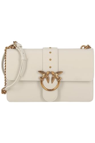 Pinko Damen Love One Classic Cl Kalb Se Tasche, Z14q_Seide-Antik-Gold von Pinko