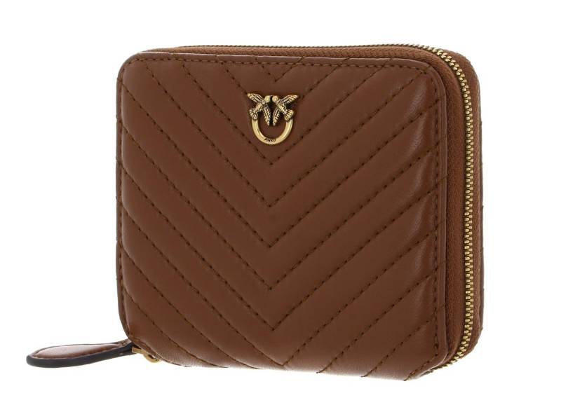 PINKO Geldbörse Zip Around Sheep Nappa Chevron, aus echtem Schafsleder von PINKO