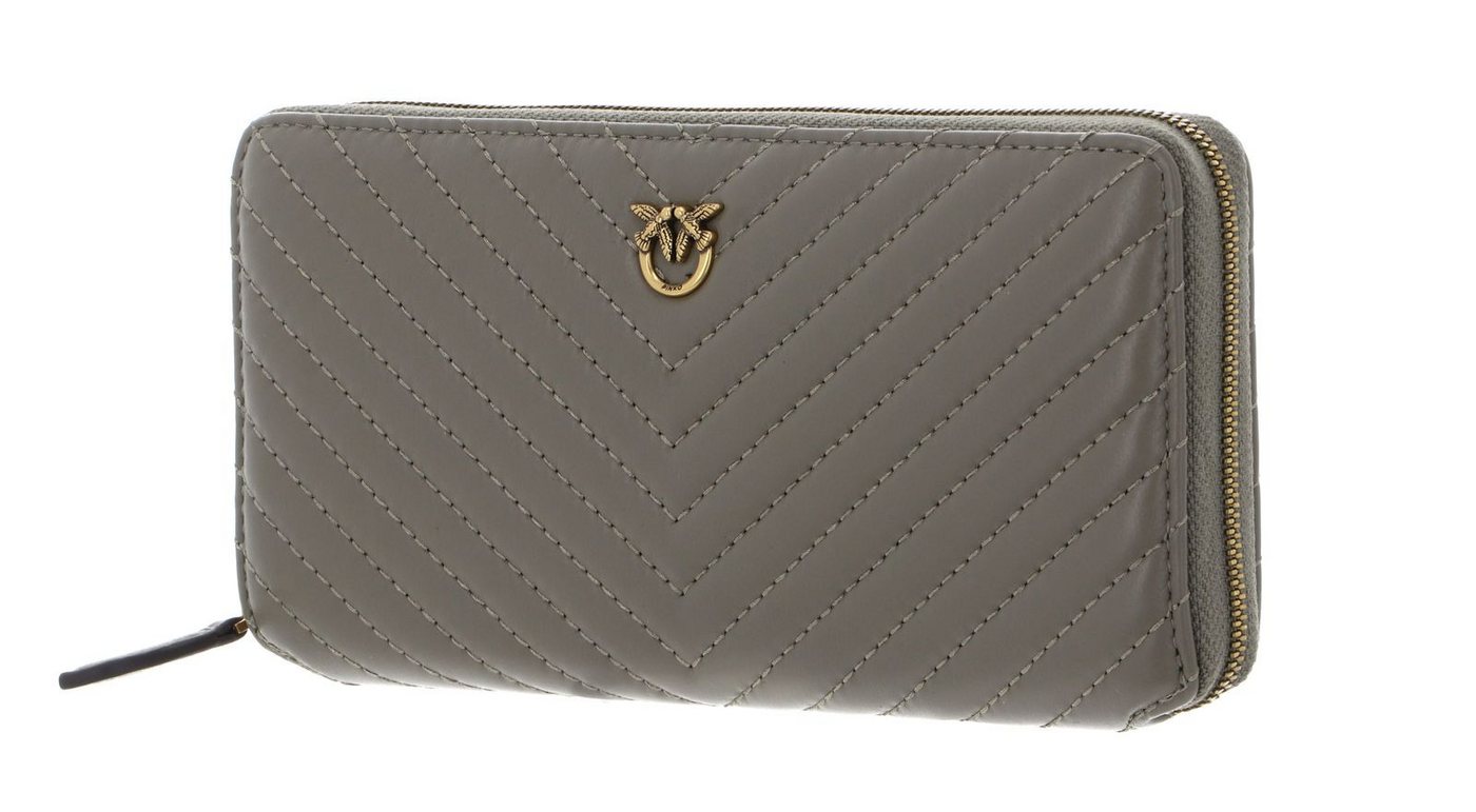 PINKO Geldbörse Zip Around Sheep Nappa Chevron, aus echtem Schafsleder von PINKO