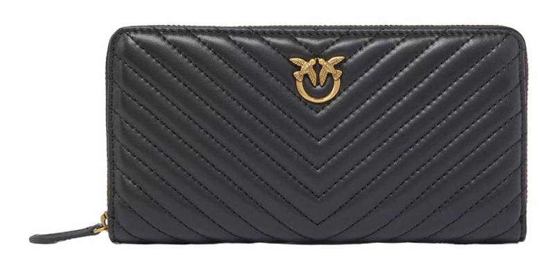 PINKO Geldbörse Zip Around Sheep Nappa Chevron, aus echtem Schafsleder von PINKO