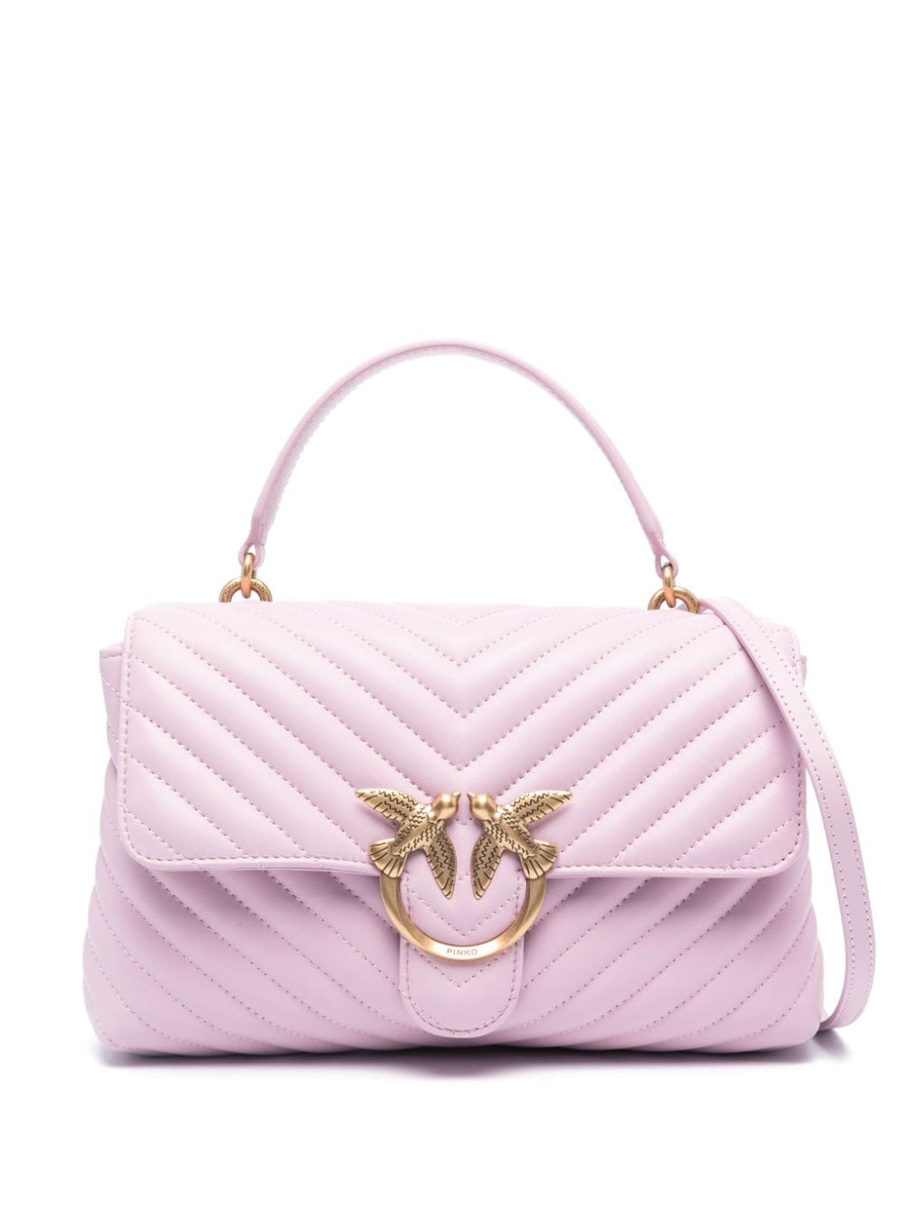 PINKO Gesteppte Love One Schultertasche - Violett von PINKO