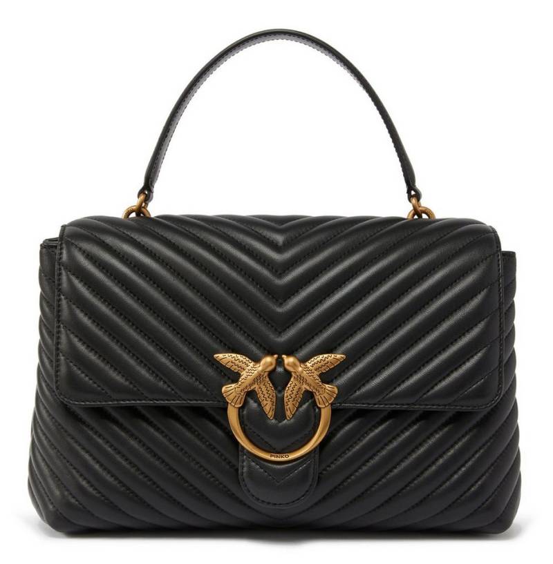 PINKO Handtasche Big CL Sheep Nappa Chevron, aus echtem Schafsleder von PINKO