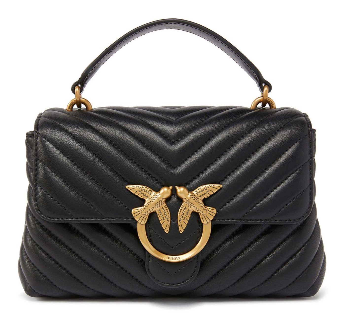 PINKO Handtasche Mini CL Sheep Nappa Chevron, aus echtem Schafsleder von PINKO