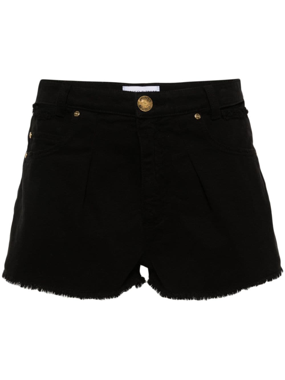 PINKO Jeans-Shorts im Distressed-Look - Schwarz von PINKO