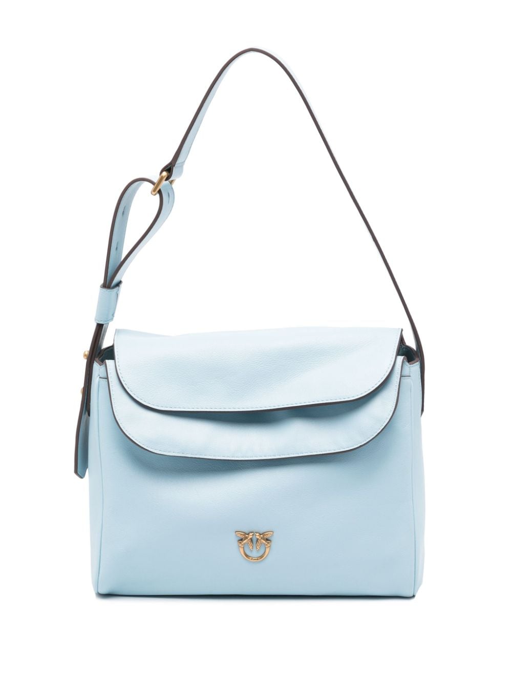 PINKO Leaf leather shoulder bag - Blau von PINKO