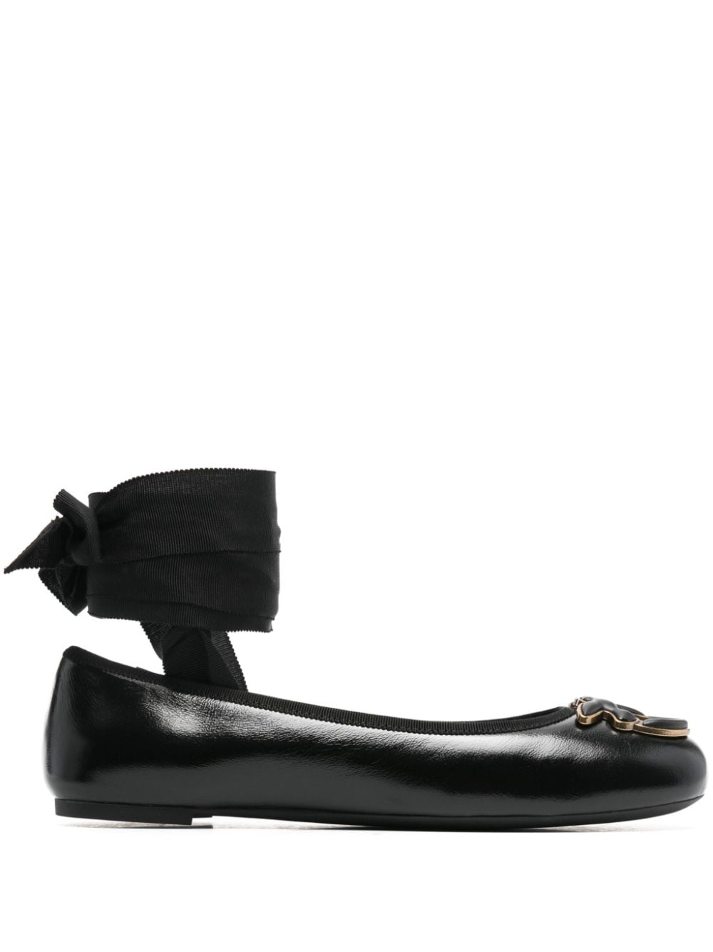 PINKO Flache Love Ballerinas - Schwarz von PINKO