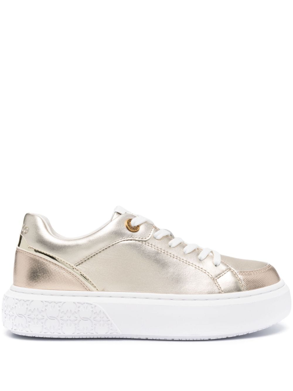 PINKO Sneakers mit Love Birds-Prägung - Gold von PINKO