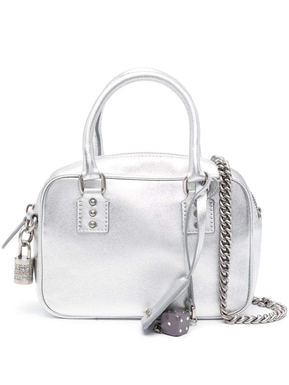 PINKO Mini Bowling Handtasche - Silber von PINKO